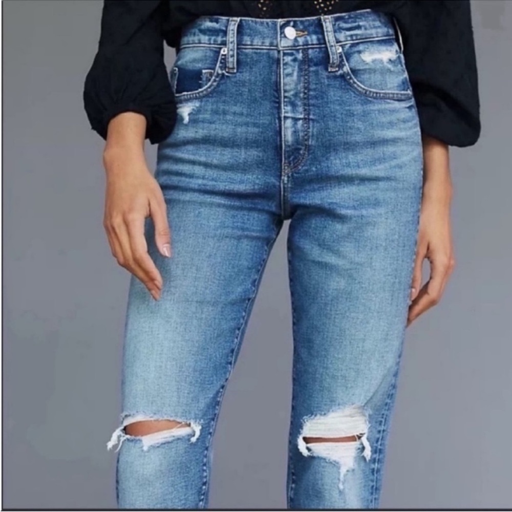 Anthropologie Pilcro Selvedge Straight Jeans Light Wash Size 30 Tall NWT - Picture 3 of 8